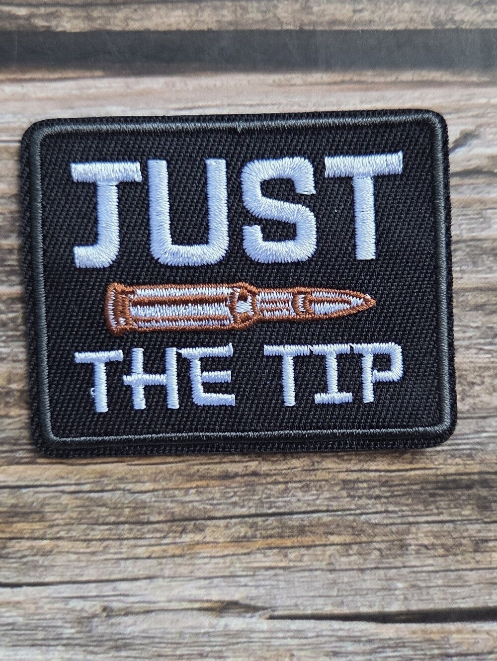 3/13$ Just The Tip Morale Biker Army Military Iron on Patch